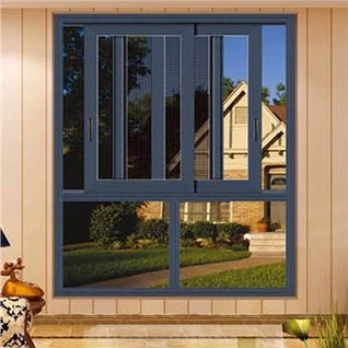 Grå aluminiumsvinduer