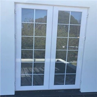 Hvite aluminiums franske dører